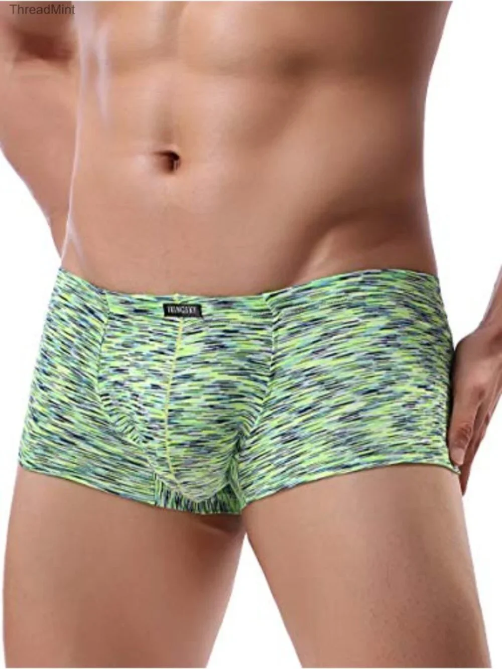 Men's Low Rise Boxer Briefs Stretch Microfiber Pouch Underwear